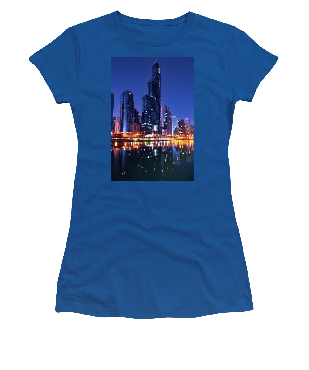 Architecture Women's T-Shirt featuring the photograph Vista Blues by Raf Winterpacht