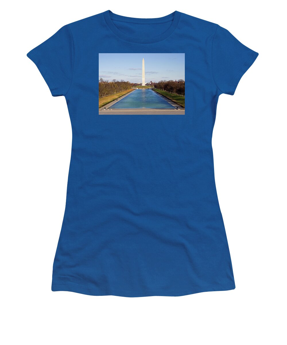 Washington Women's T-Shirt featuring the photograph Washington Monument Reflected by Ryan Scholl
