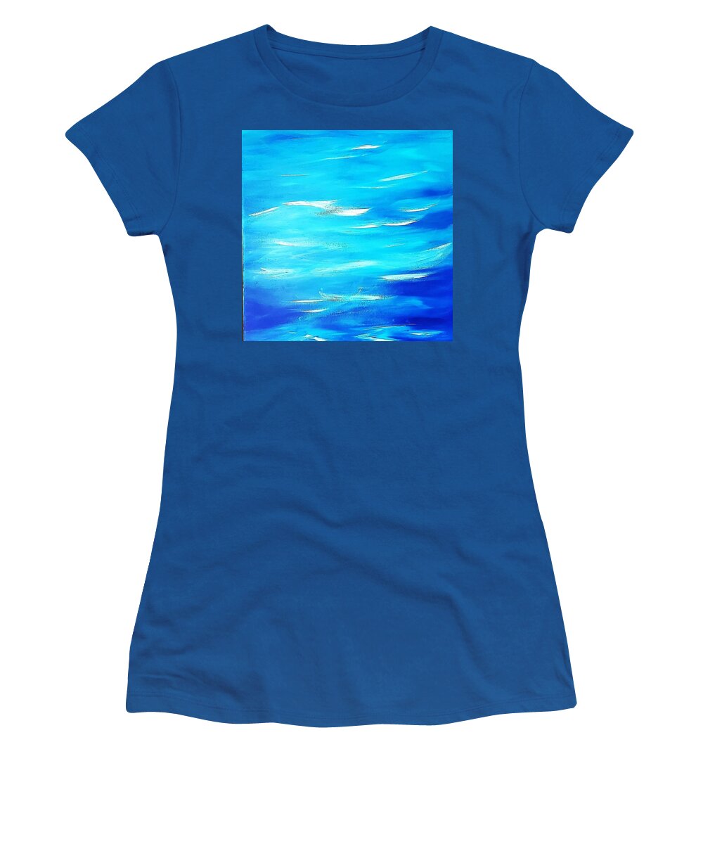 Water Women's T-Shirt featuring the painting Water by Amy Kuenzie