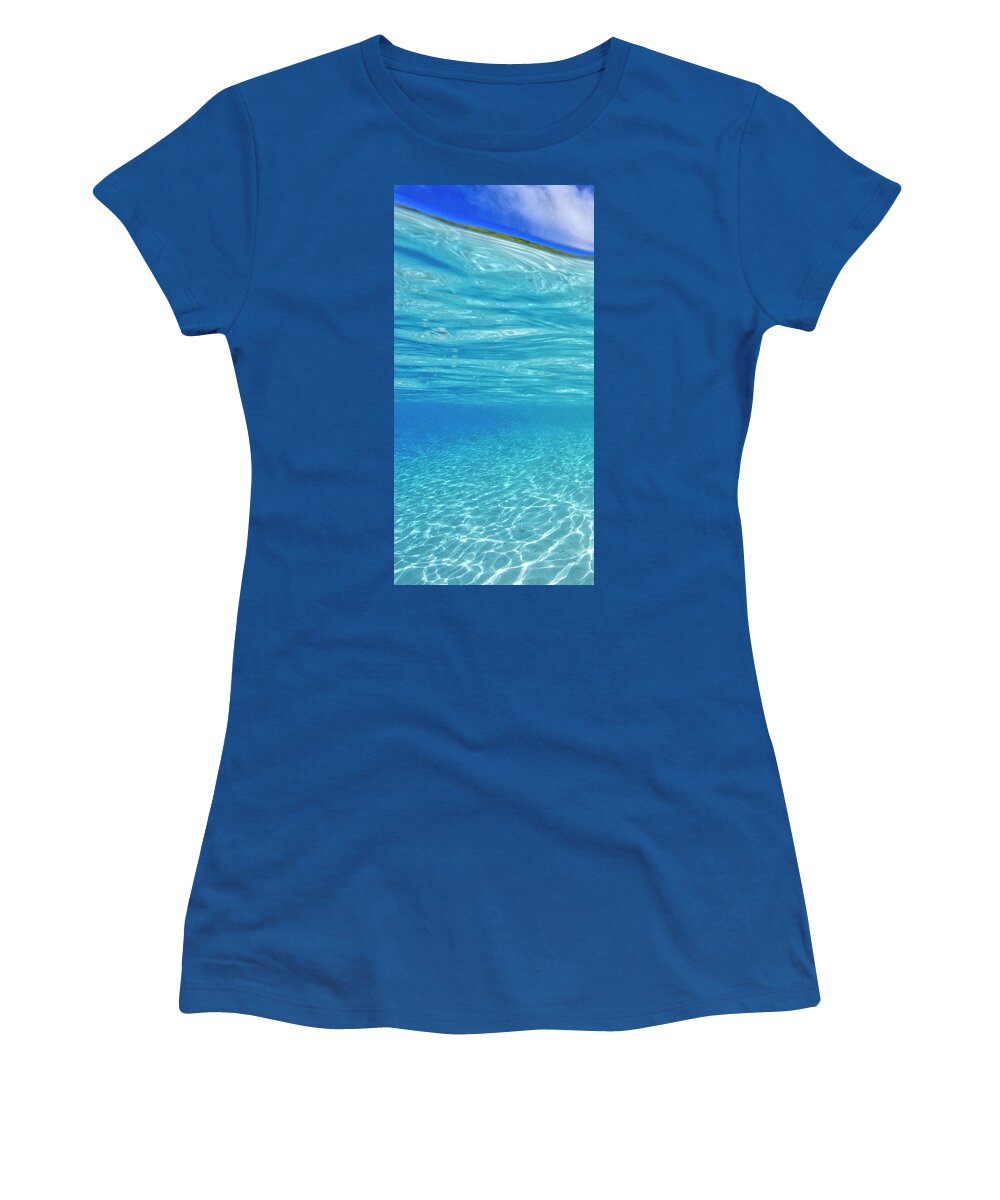 Ocean Women's T-Shirt featuring the photograph Water and sky triptych - 1 of 3 by Artesub