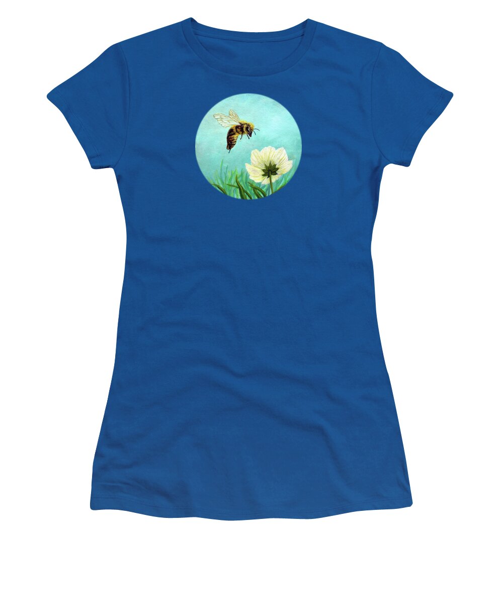 Bee Women's T-Shirt featuring the painting Welcome by Sarah Irland