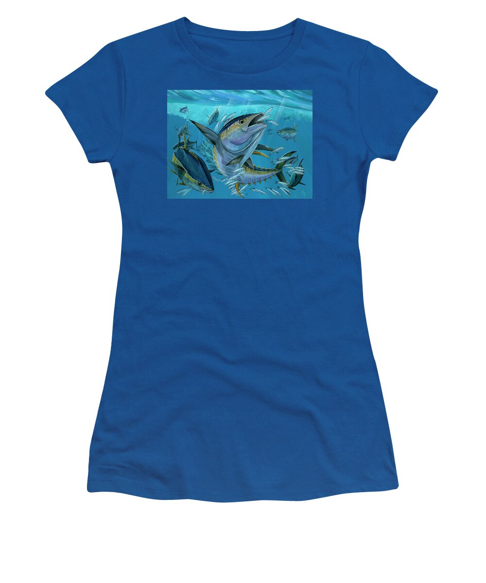 Tuna Women's T-Shirt featuring the painting Yellow Fever by Mark Ray