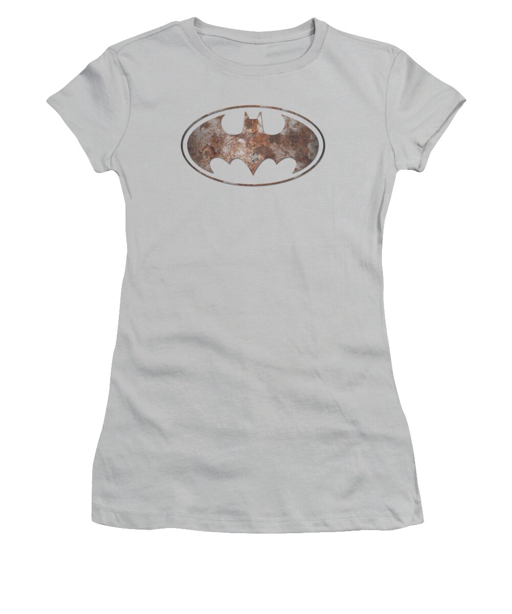 Batman Women's T-Shirt featuring the digital art Batman - Heavy Rust Logo by Brand A