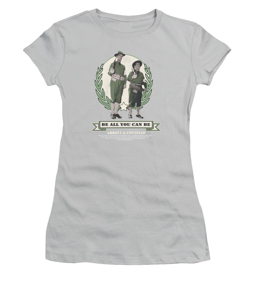 Abbott Women's T-Shirt featuring the digital art Abbott And Costello - Be All You Can Be by Brand A