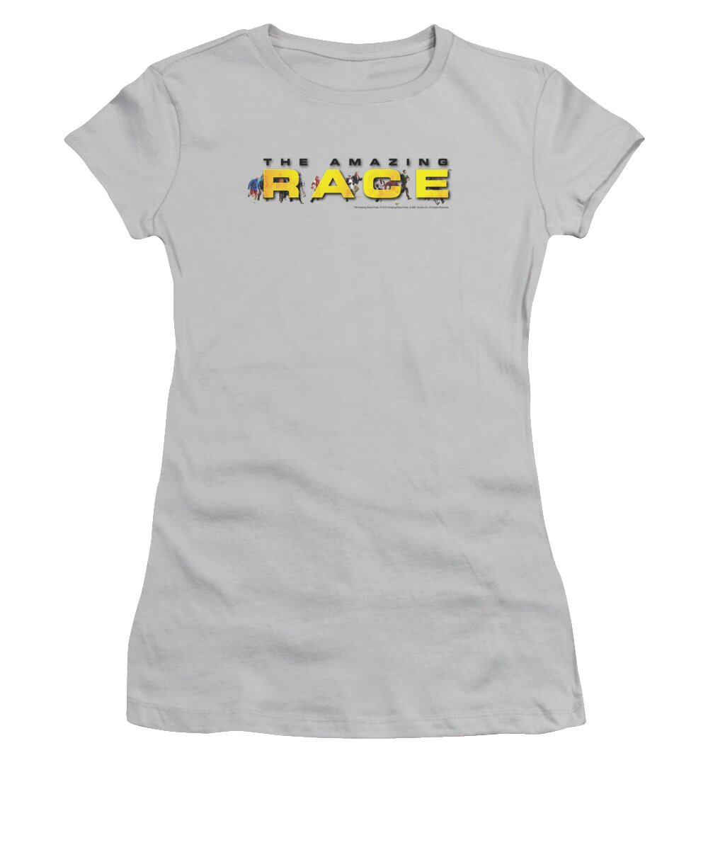 Amazing Race Women's T-Shirt featuring the digital art Amazing Race - Running Logo by Brand A