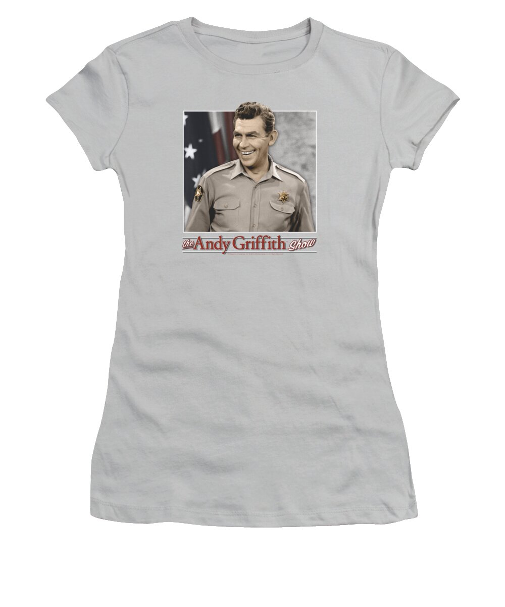 Andy Griffith Women's T-Shirt featuring the digital art Andy Griffith - All American by Brand A