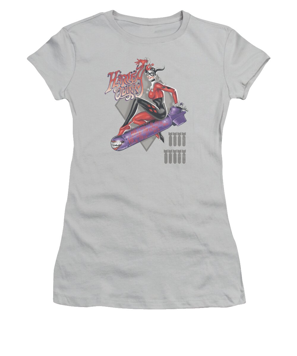 Dc Comics Women's T-Shirt featuring the digital art Dc - Harleys The Bomb by Brand A