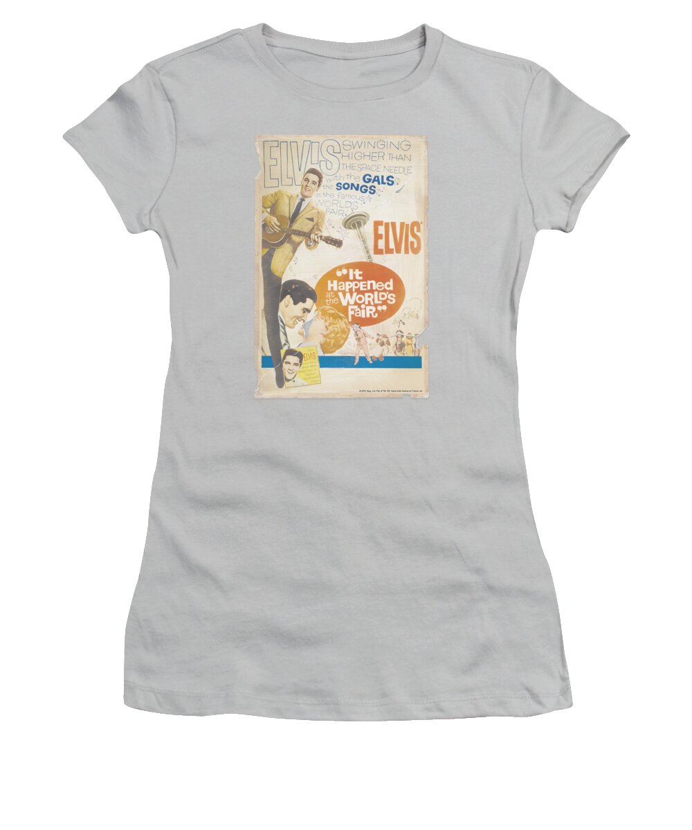 Elvis Women's T-Shirt featuring the digital art Elvis - World Fair Poster by Brand A