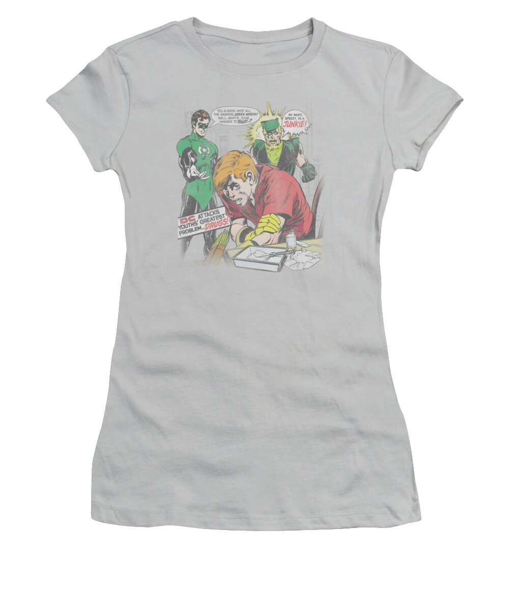 Green Lantern Women's T-Shirt featuring the digital art Green Lantern - Speedy Junkie by Brand A