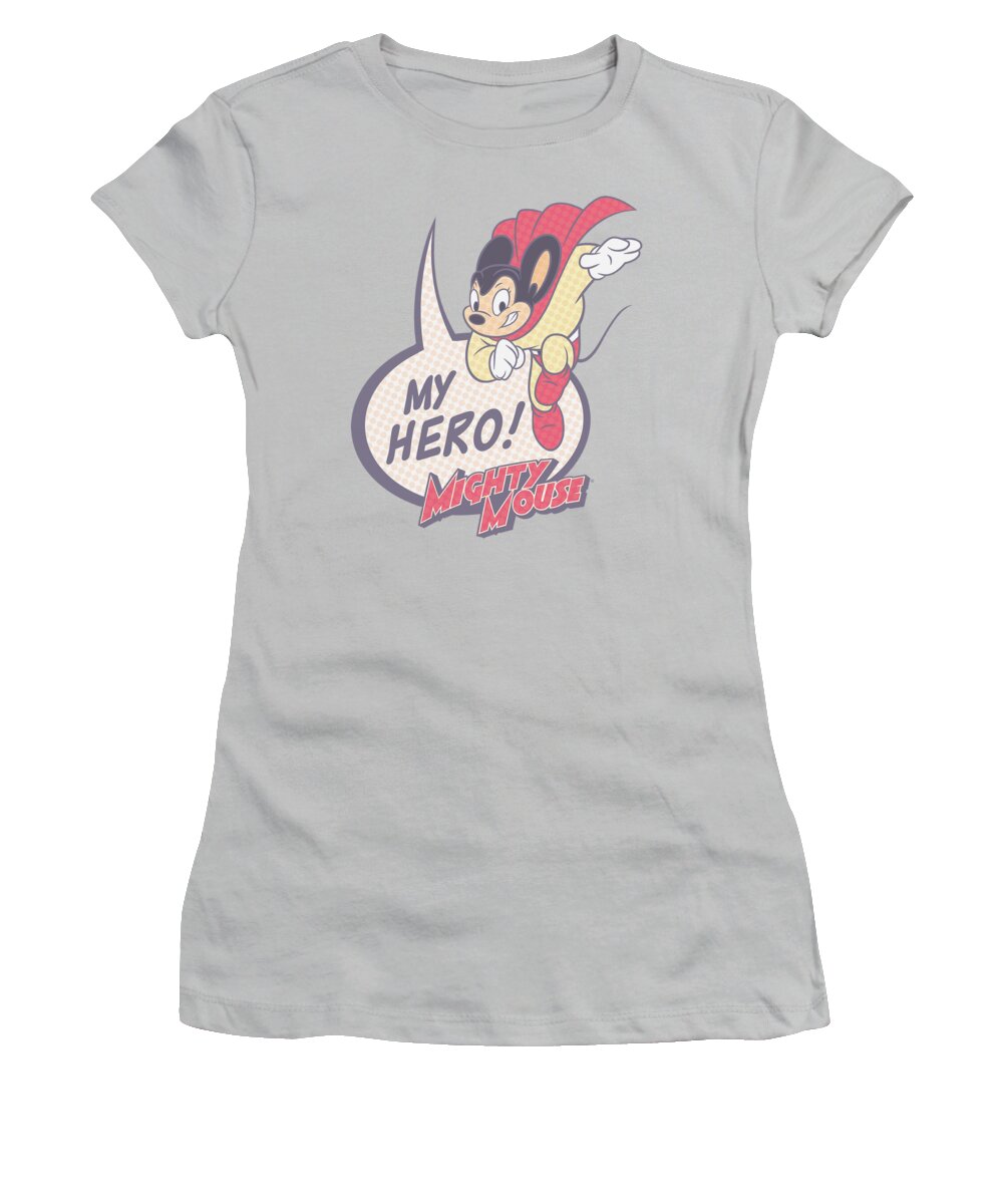 Mighty Mouse Women's T-Shirt featuring the digital art Mighty Mouse - My Hero by Brand A