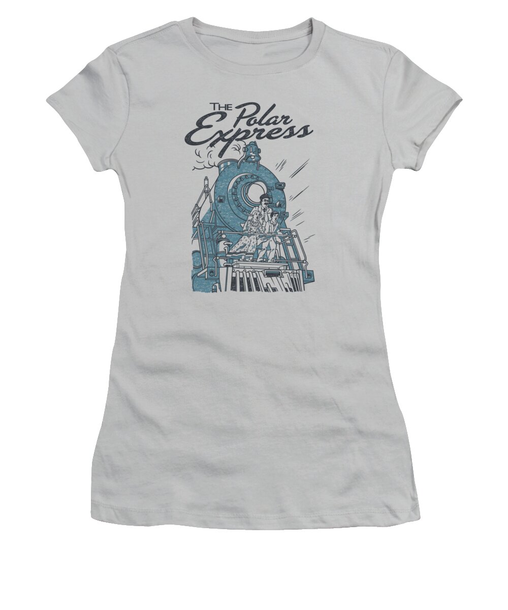 Polar Express Women's T-Shirt featuring the digital art Polar Express - Rail Riders by Brand A