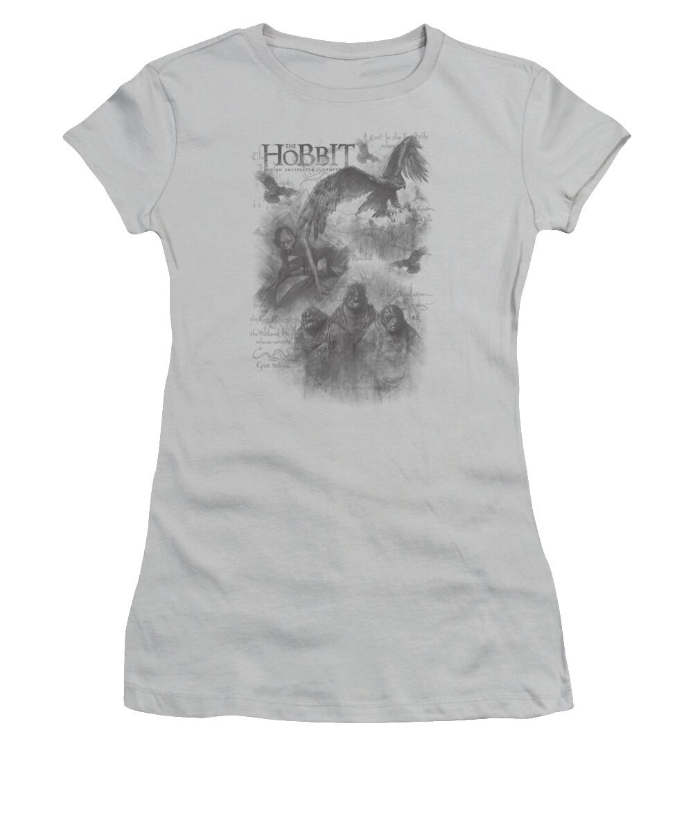 The Hobbit Women's T-Shirt featuring the digital art The Hobbit - Sketches by Brand A