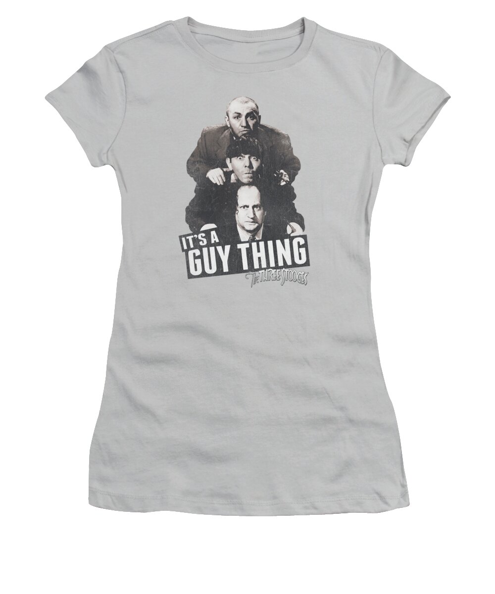 The Three Stooges Women's T-Shirt featuring the digital art Three Stooges - Guy Thing by Brand A