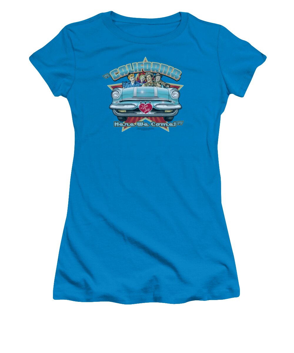 I Love Lucy Women's T-Shirt featuring the digital art Lucy - California Here We Come by Brand A