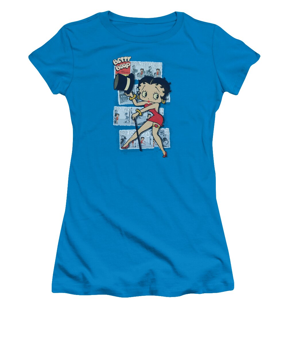 Betty Boop Women's T-Shirt featuring the digital art Boop - Comic Strip by Brand A