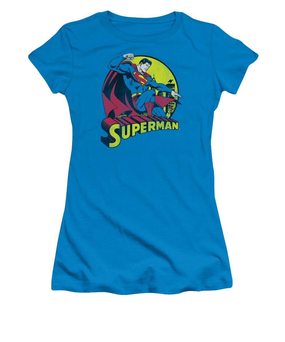 Dc Comics Women's T-Shirt featuring the digital art Dc - Superman by Brand A