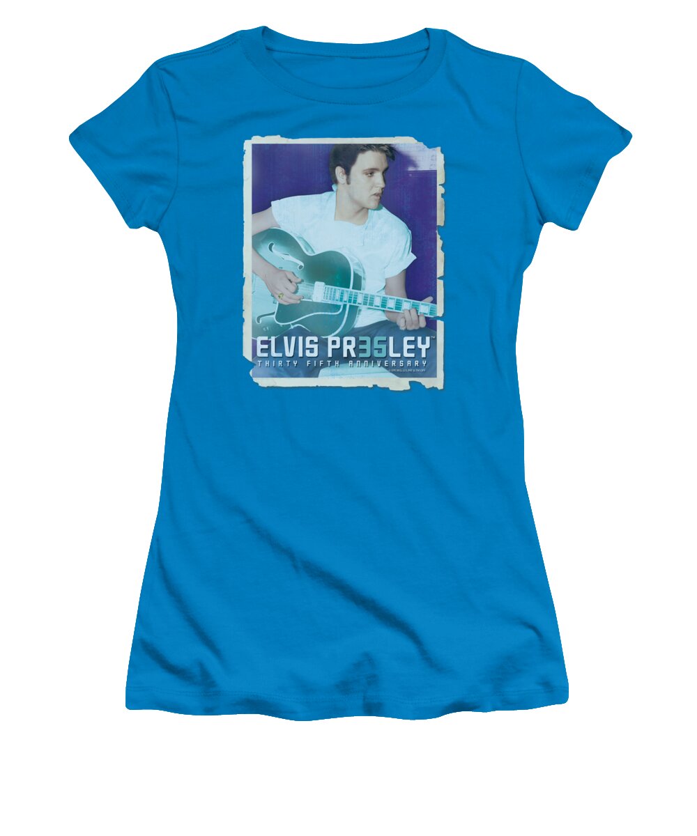 Elvis Women's T-Shirt featuring the digital art Elvis - 35 Guitar by Brand A