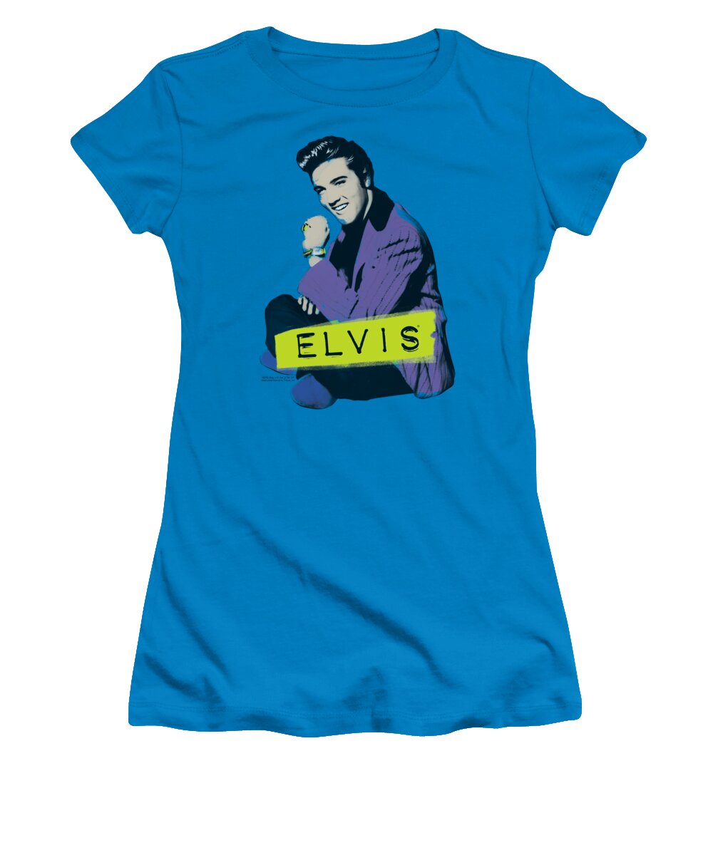 Elvis Women's T-Shirt featuring the digital art Elvis - Sitting by Brand A