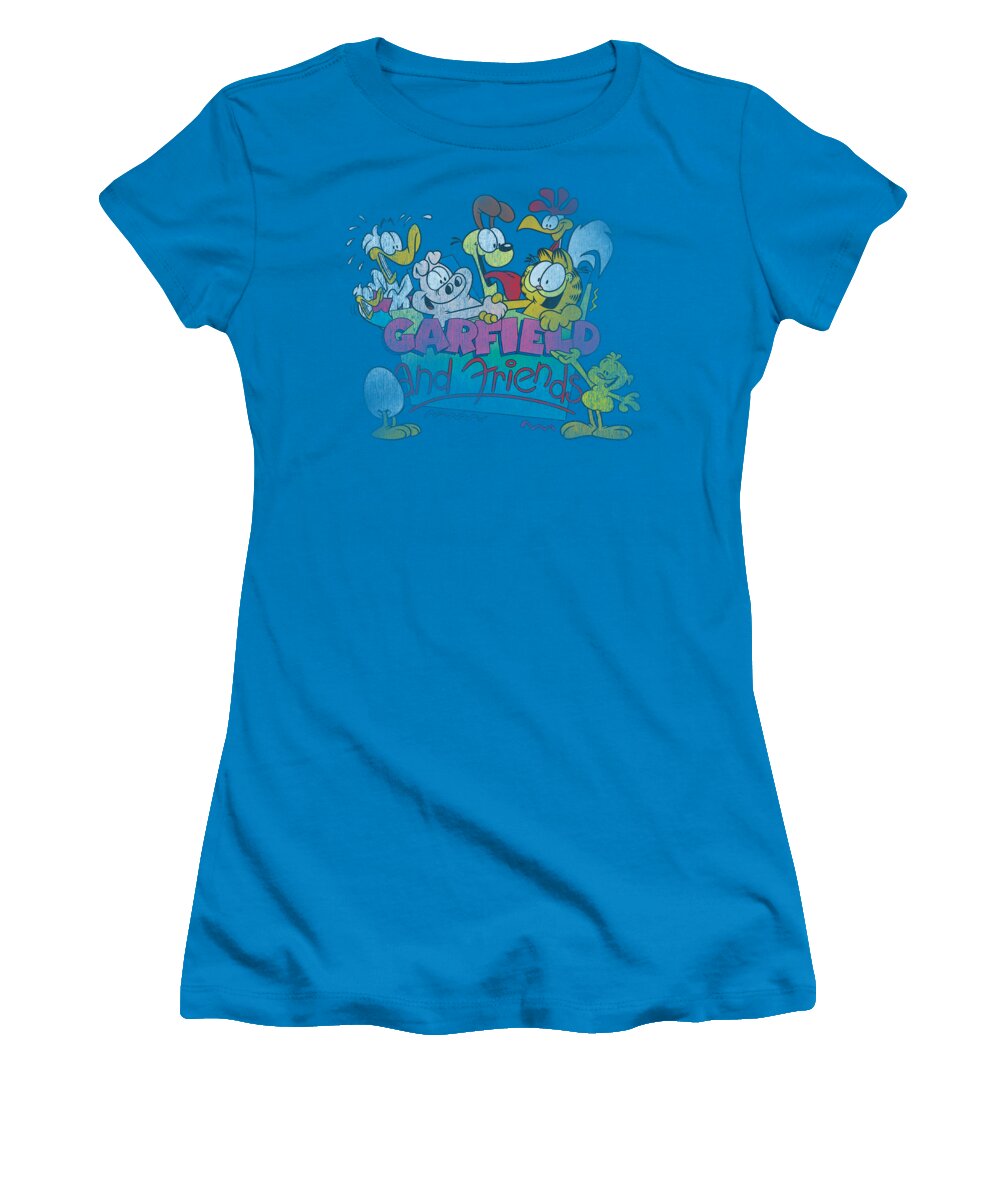 Garfield Women's T-Shirt featuring the digital art Garfield - Garfield And Friends by Brand A