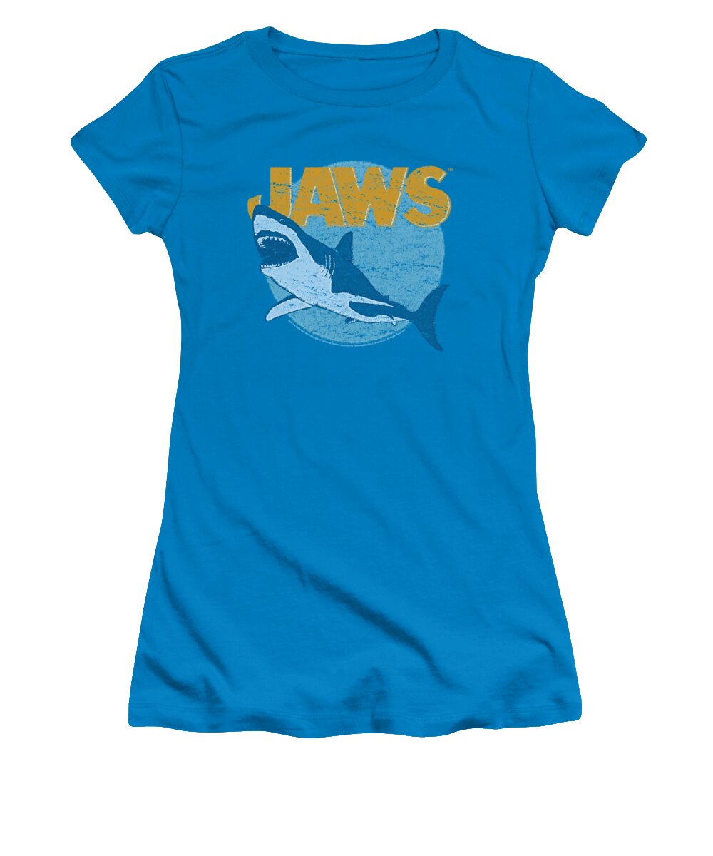 Jaws Women's T-Shirt featuring the digital art Jaws - Day Glow by Brand A