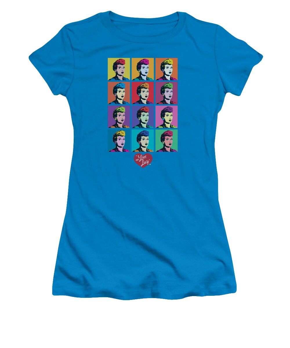 I Love Lucy Women's T-Shirt featuring the digital art Lucy - Worhol by Brand A