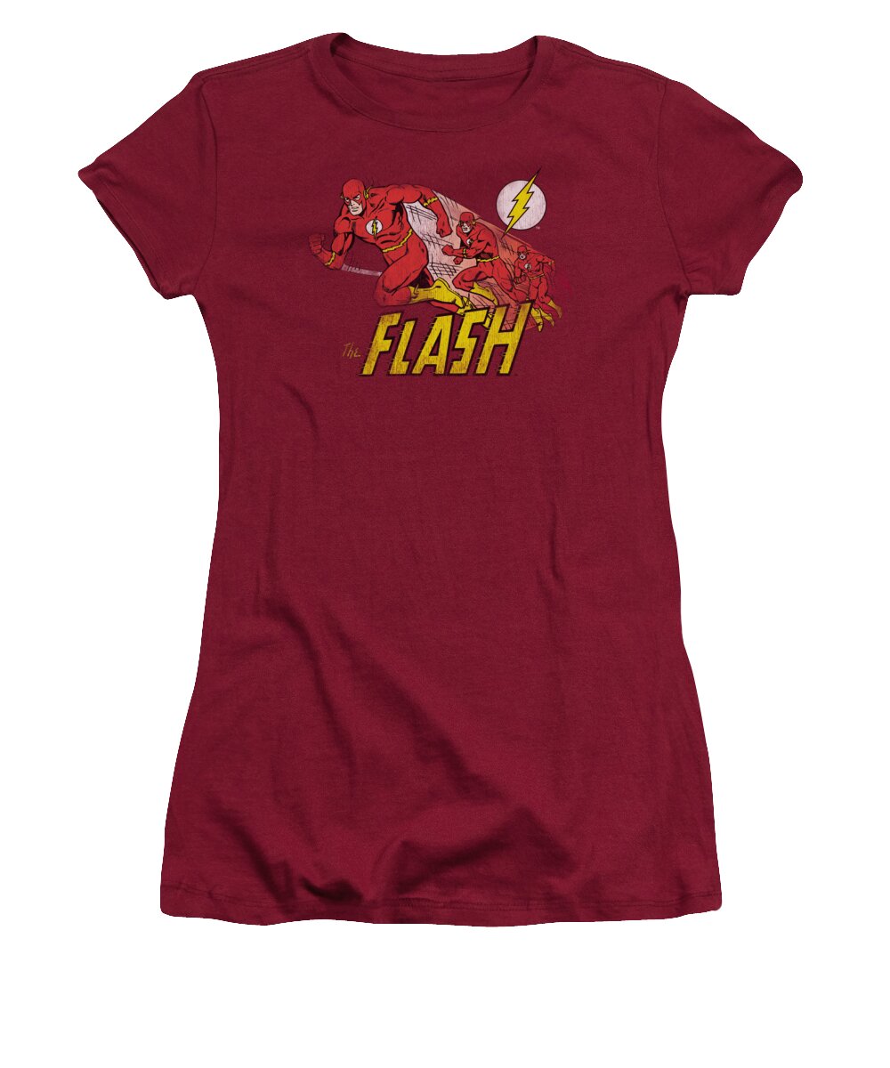 The Flash Women's T-Shirt featuring the digital art Dc - Crimson Comet by Brand A