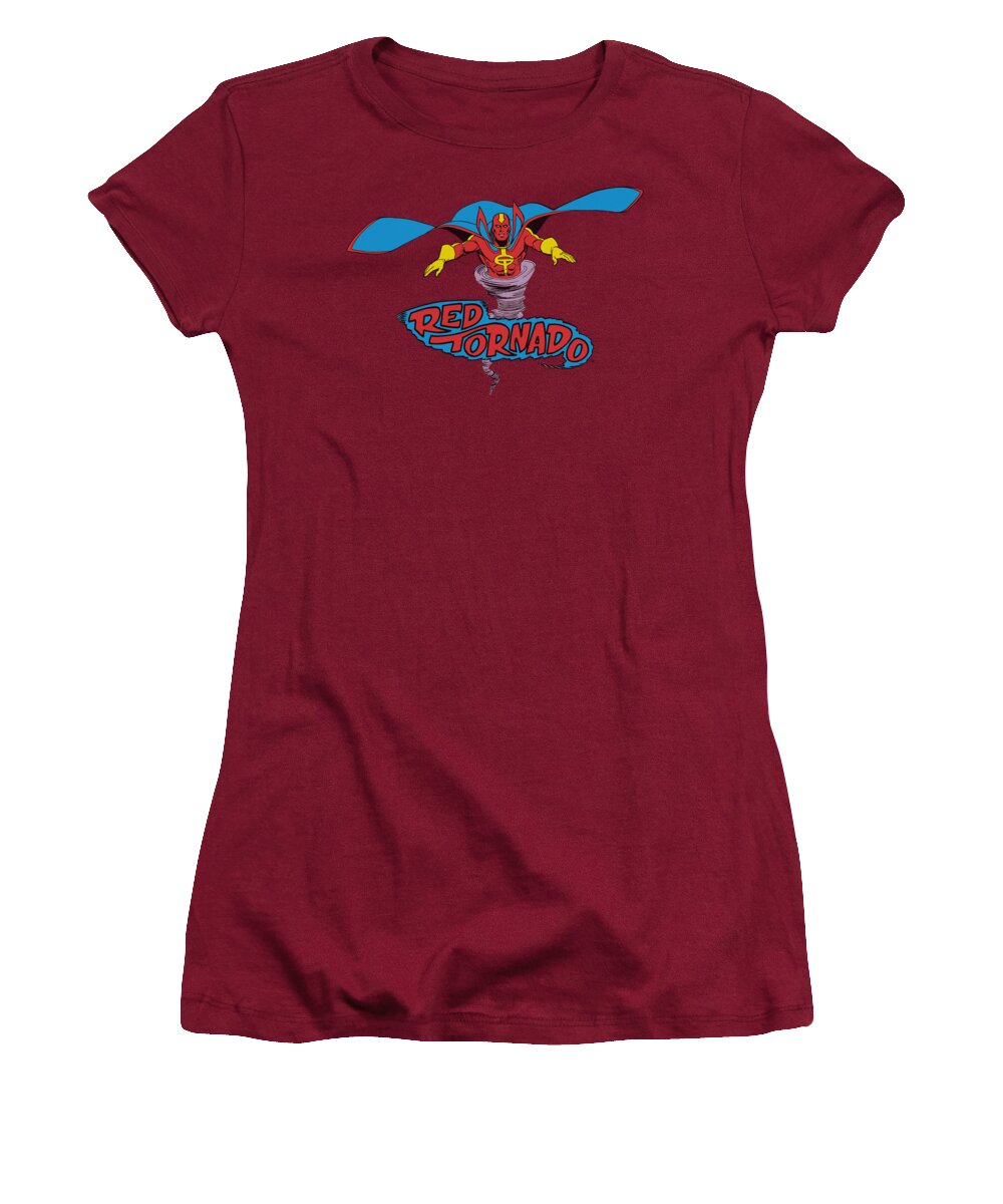 Dc Comics Women's T-Shirt featuring the digital art Dc - Red Tornado by Brand A