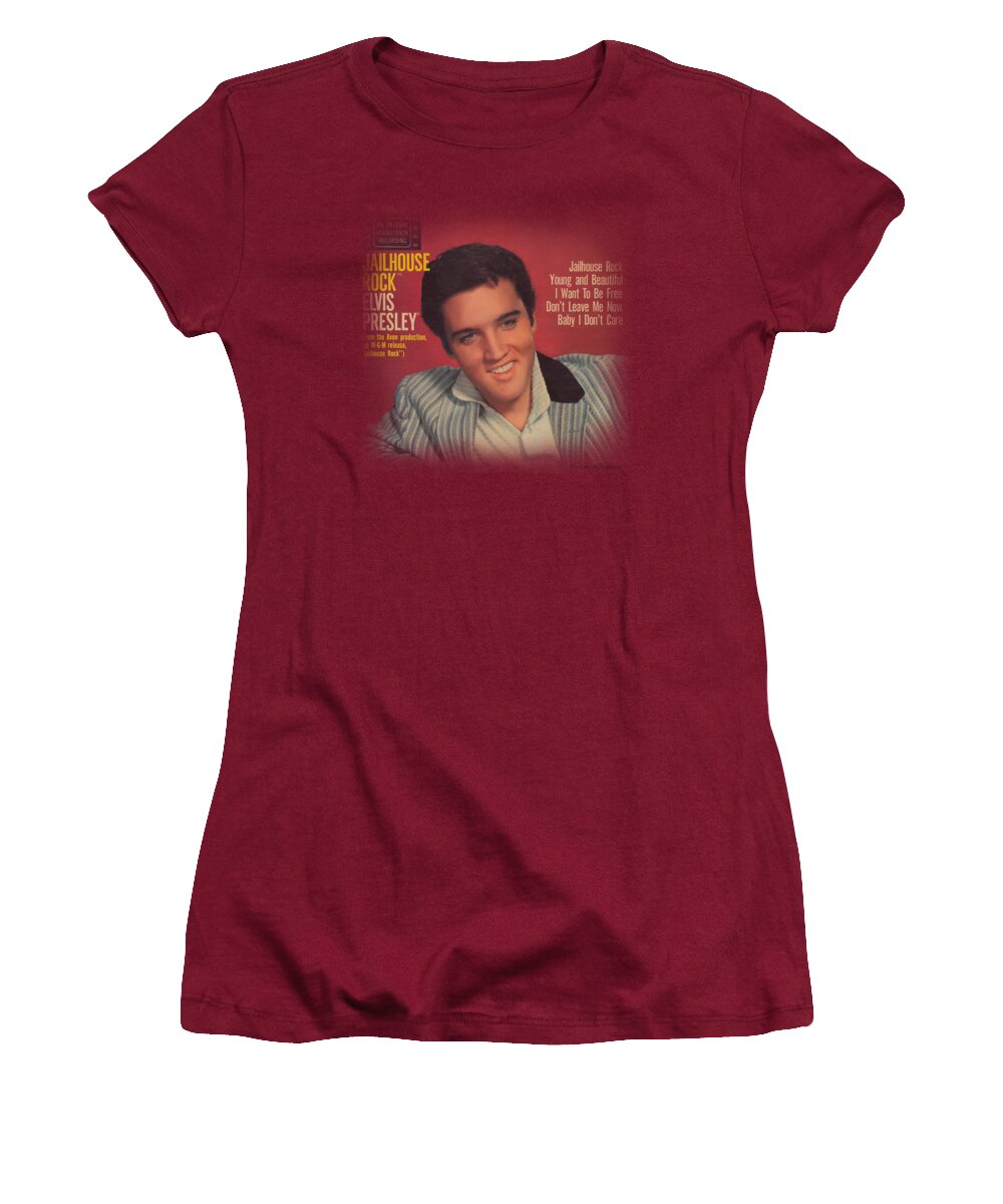 Elvis Women's T-Shirt featuring the digital art Elvis - Jailhouse Rock 45 by Brand A