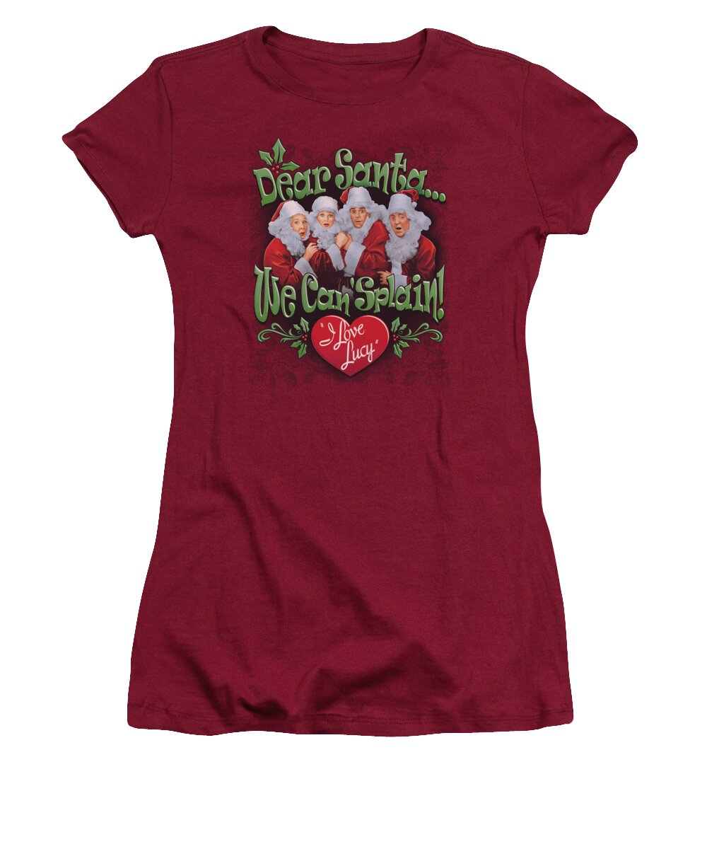 I Love Lucy Women's T-Shirt featuring the digital art Lucy - Dear Santa by Brand A