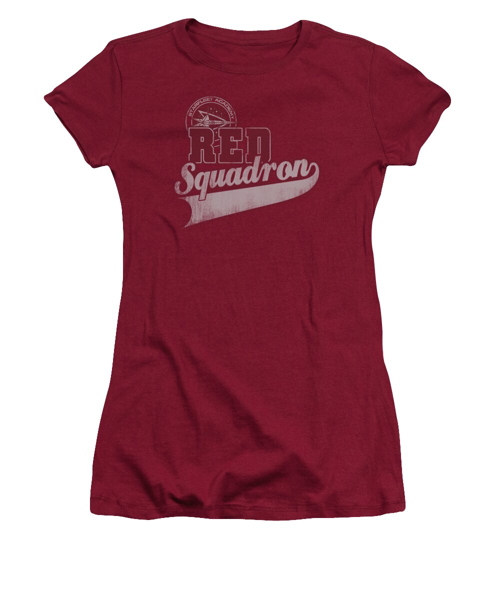Star Trek Women's T-Shirt featuring the digital art Star Trek - Red Squadron Sport by Brand A