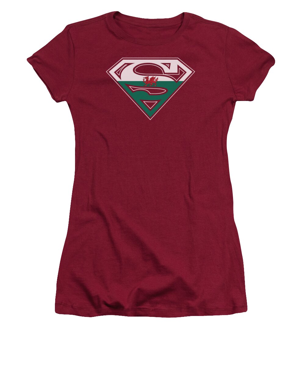 Superman Women's T-Shirt featuring the digital art Superman - Welsh Shield by Brand A