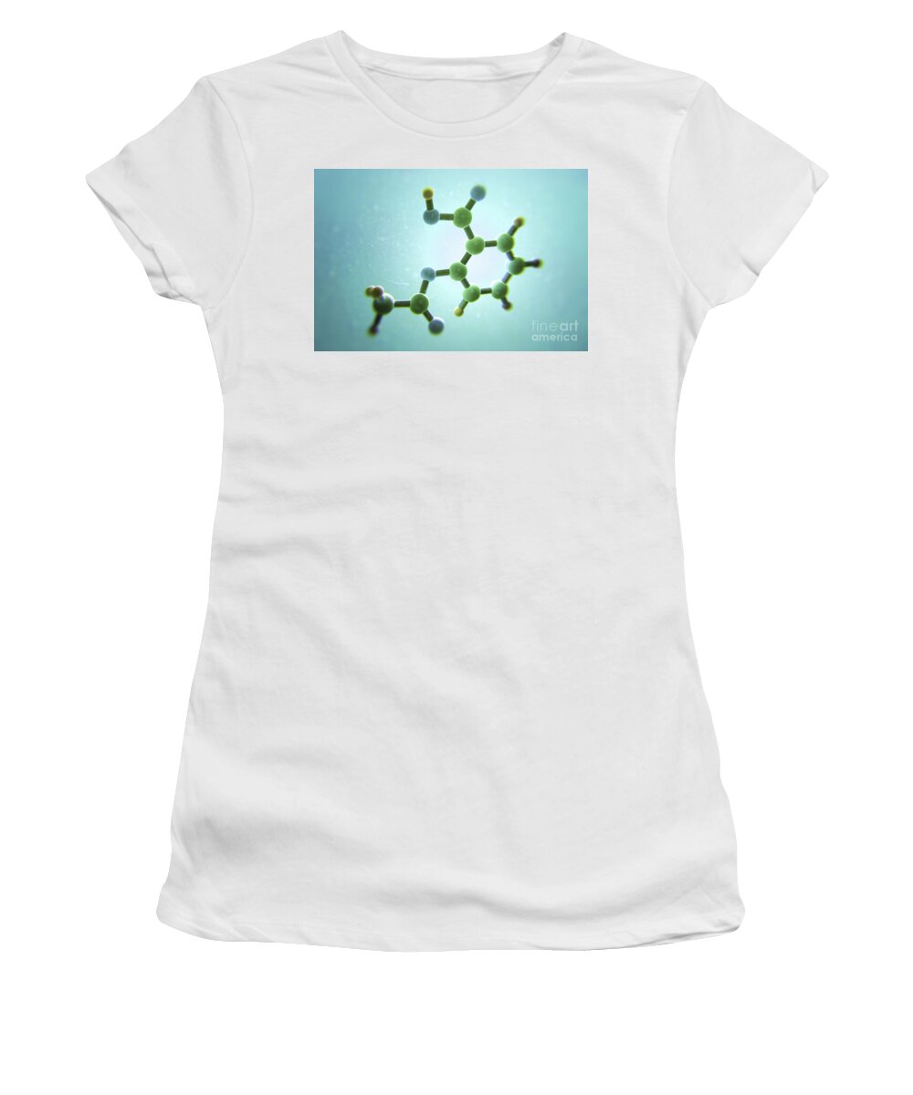 Drugs Women's T-Shirt featuring the photograph Aspirin Molecule #1 by Science Picture Co