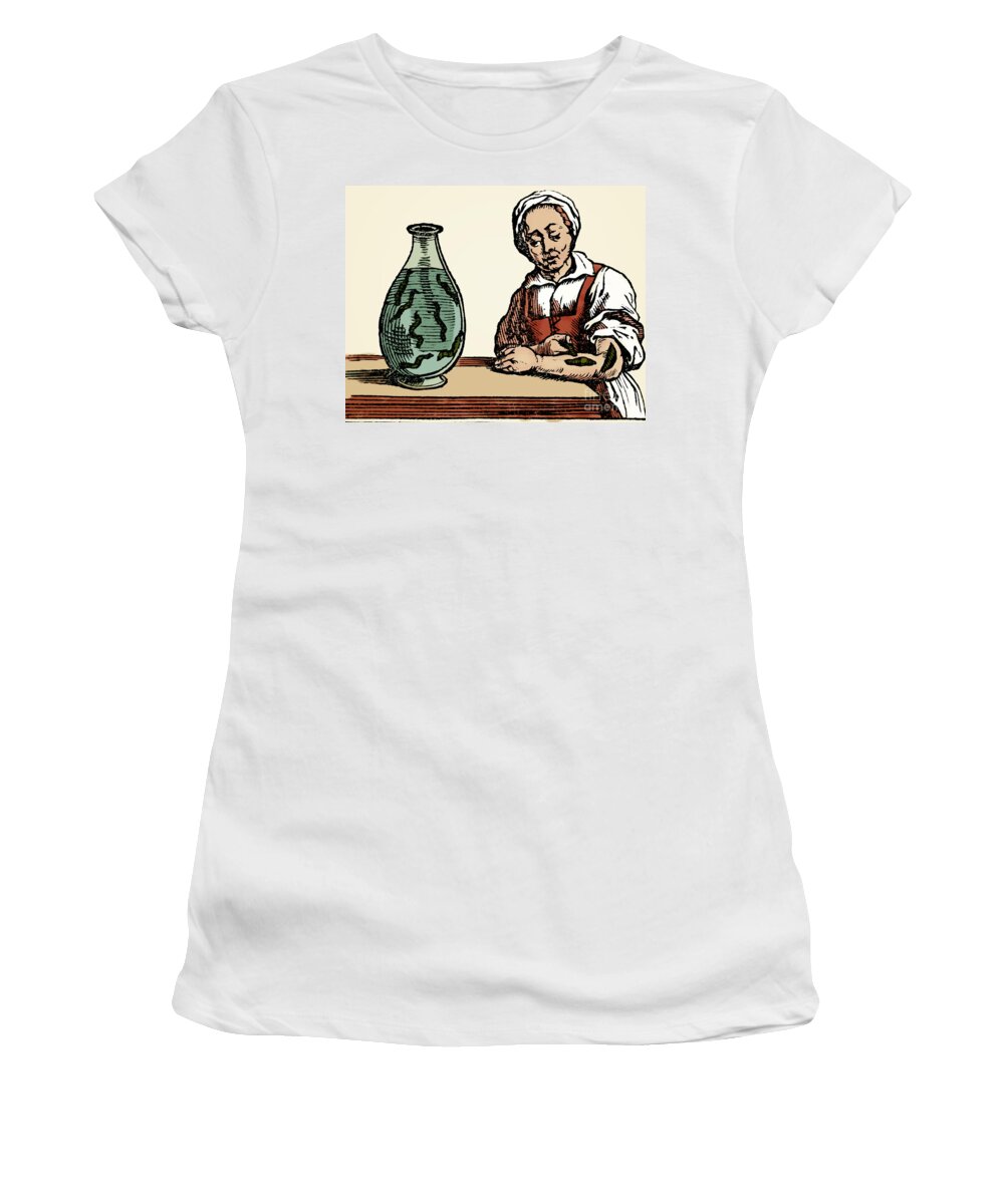Medical Women's T-Shirt featuring the photograph Bloodletting Leech Method #2 by Science Source
