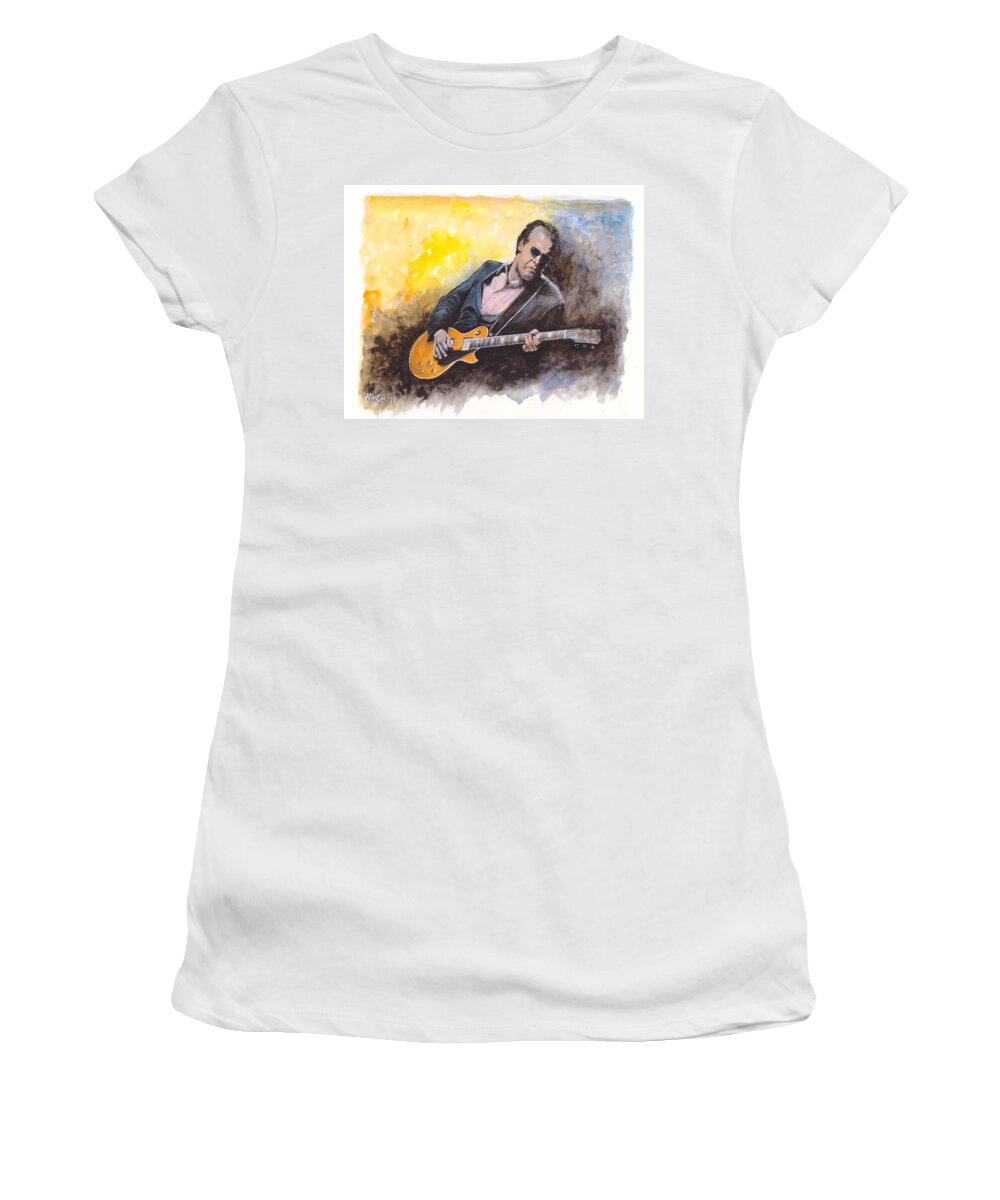 Blues Guitarist Women's T-Shirt featuring the painting Blues Man by William Walts