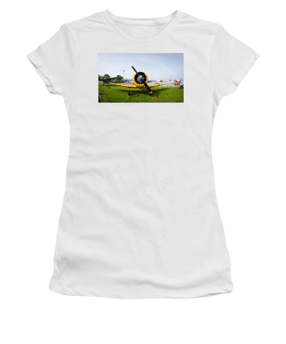 Cuatro Women's T-Shirt featuring the photograph North American T-6 Texan by Pablo Lopez