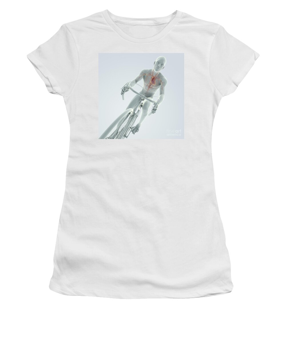 Cycle Women's T-Shirt featuring the photograph Cycling #1 by Science Picture Co