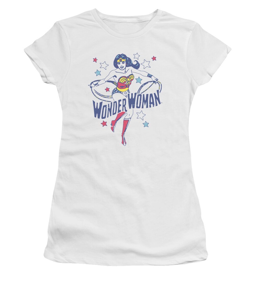 Dc Comics Women's T-Shirt featuring the digital art Dc - Wonder Stars by Brand A