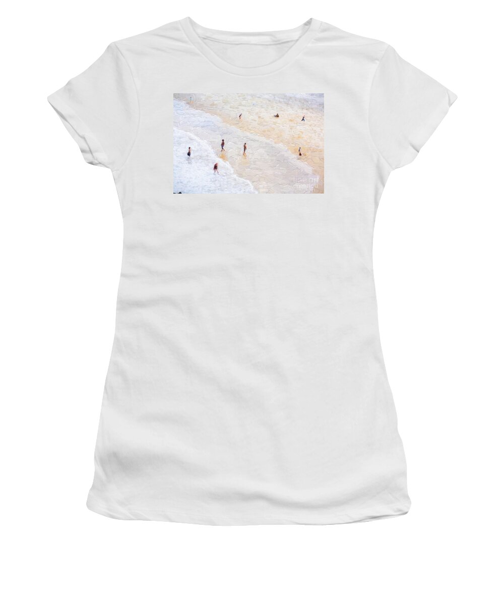 Fingal Beach Women's T-Shirt featuring the photograph Fingal Beach #2 by Sheila Smart Fine Art Photography