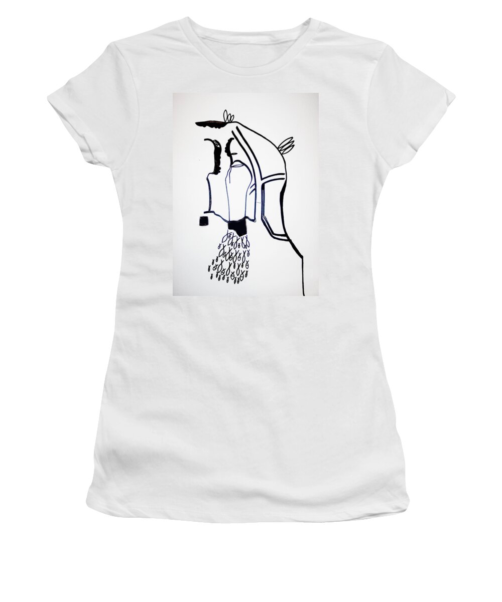 Jesus Women's T-Shirt featuring the drawing Holy Family #1 by Gloria Ssali