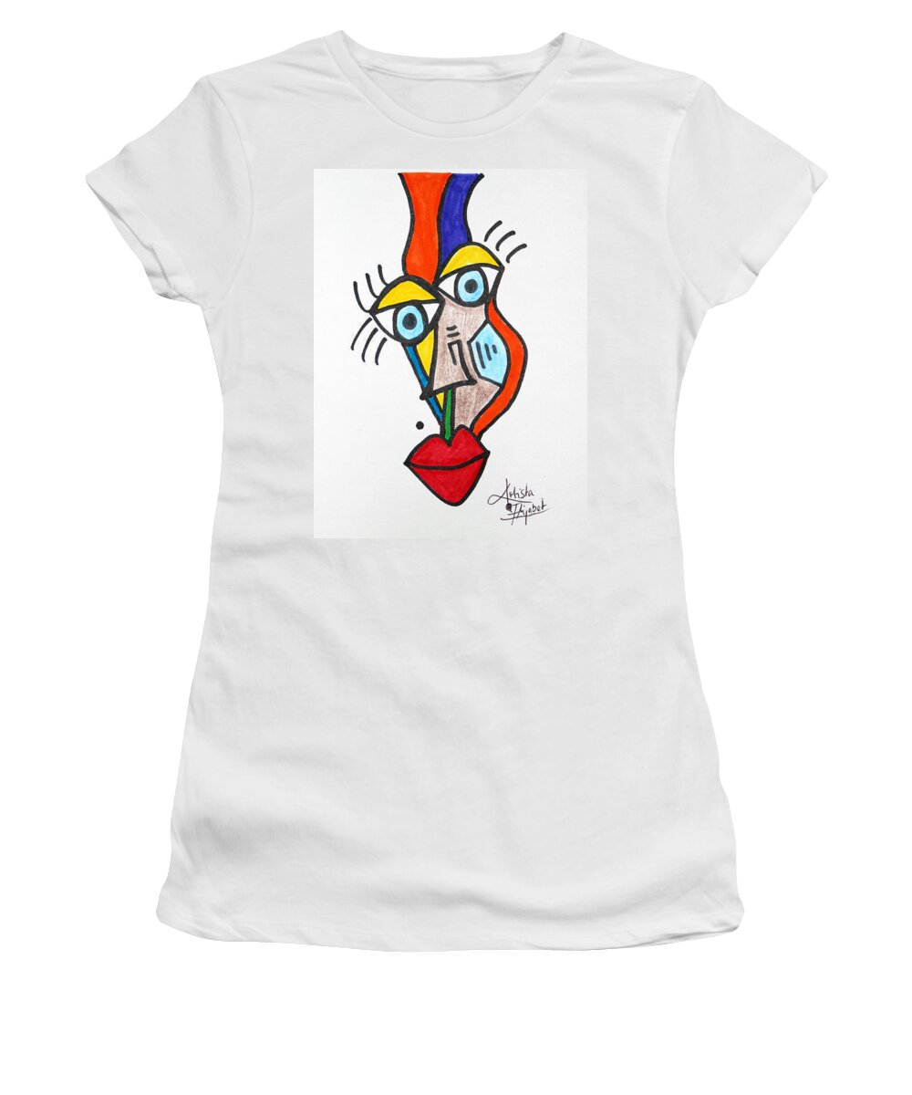 Women's T-Shirt featuring the mixed media New Collection September 2014 #2 by Artista Elisabet