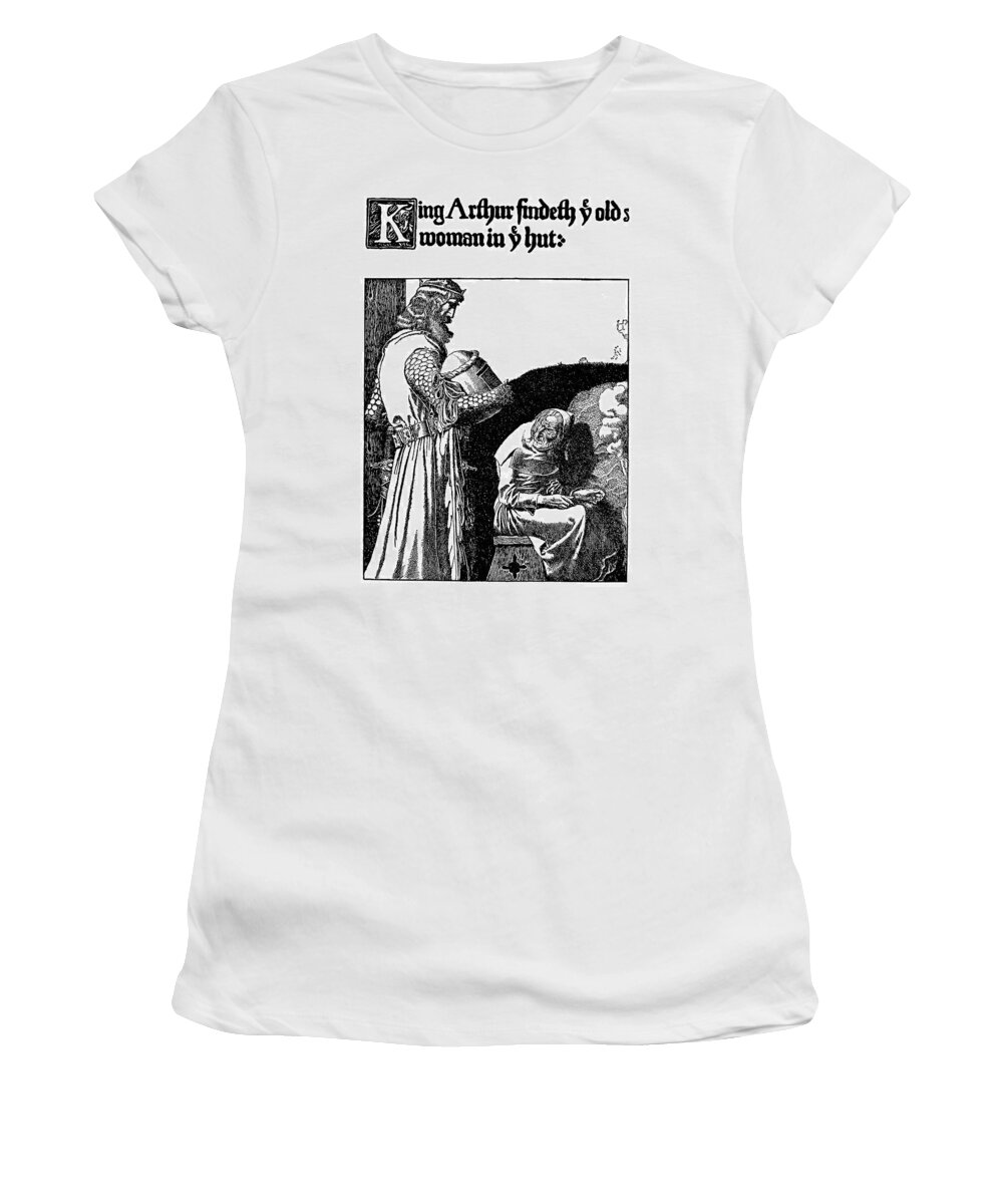 1903 Women's T-Shirt featuring the drawing Pyle King Arthur #1 by Granger