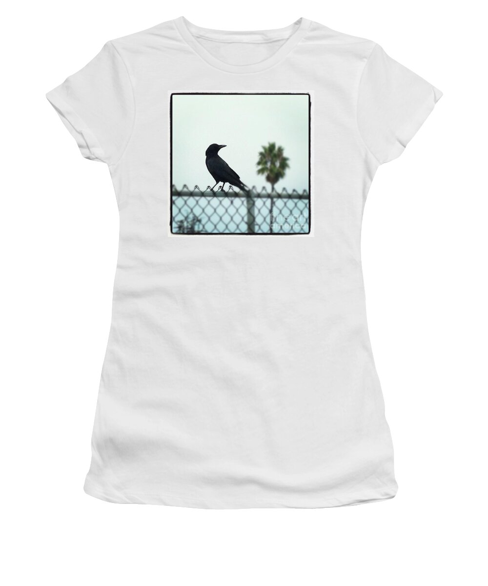 Crow Women's T-Shirt featuring the photograph Silhouette by Denise Railey