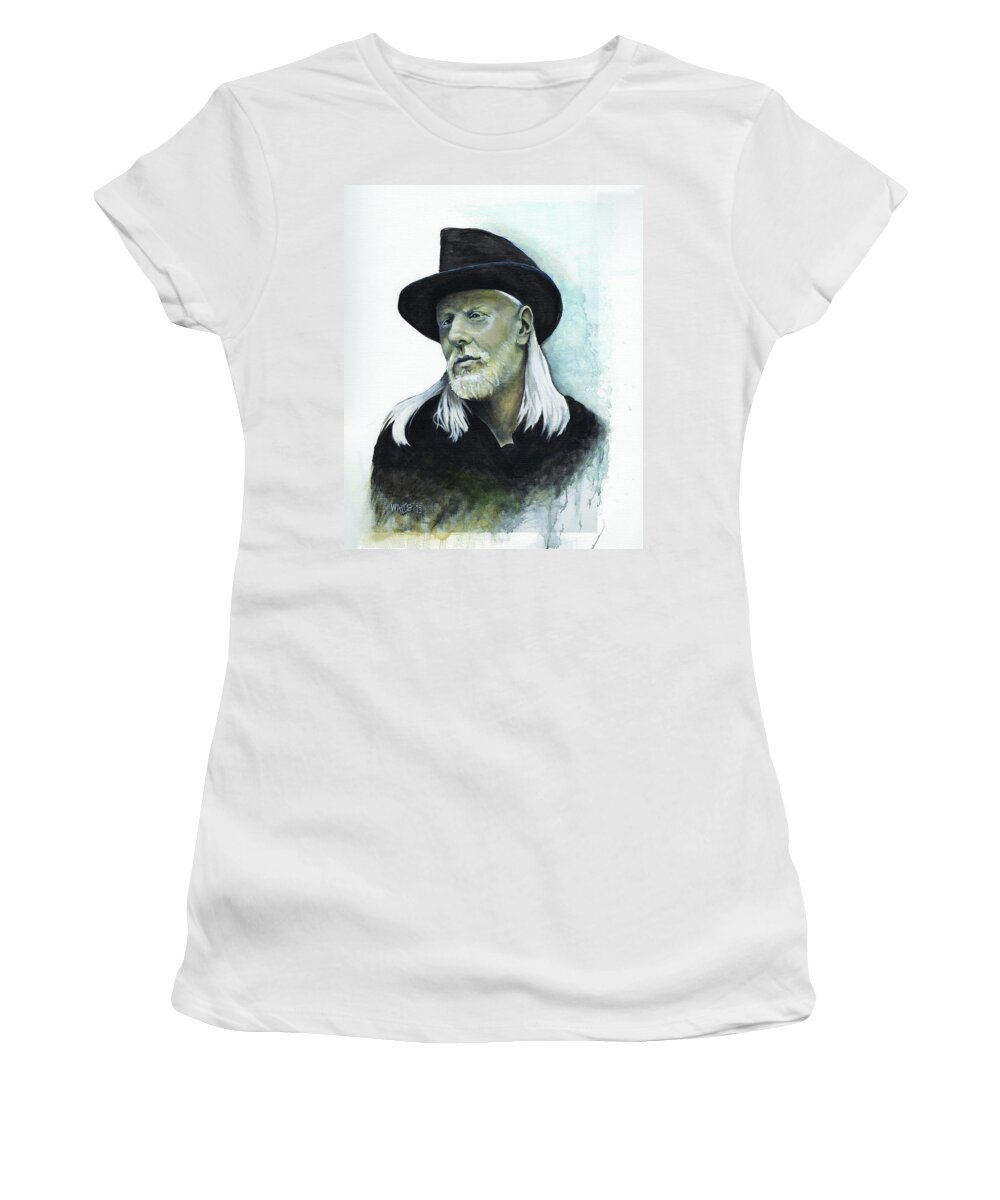Johnny Winter Women's T-Shirt featuring the painting Still Alive and Well by William Walts