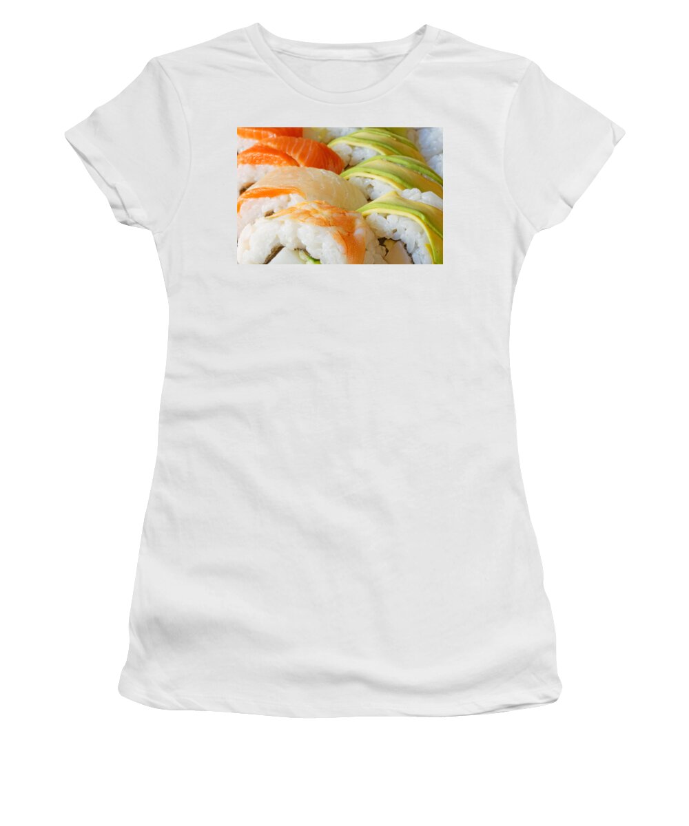 Appetizer Women's T-Shirt featuring the photograph Sushi #1 by Peter Lakomy