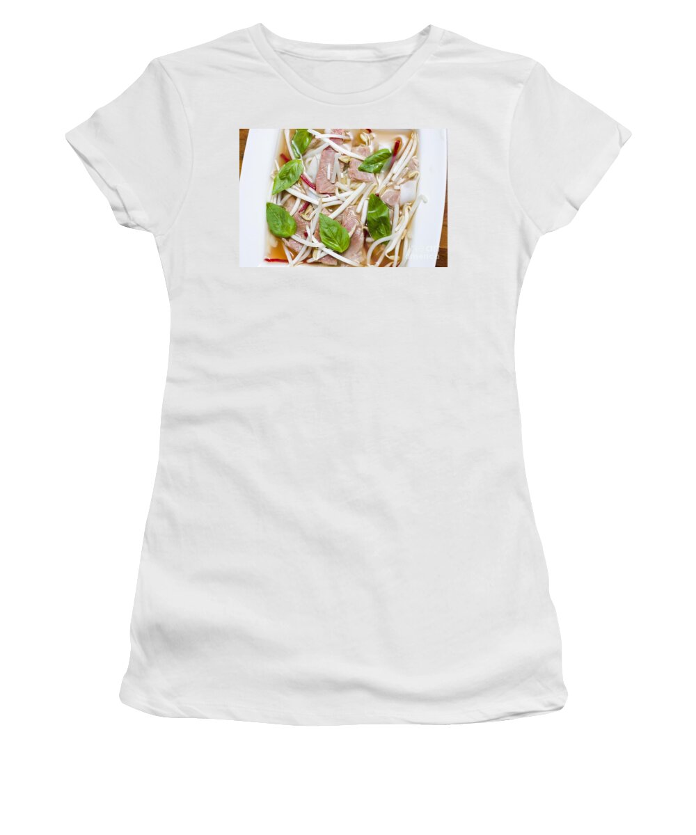 Pho Women's T-Shirt featuring the photograph Vietnamese food details #1 by Jorgo Photography