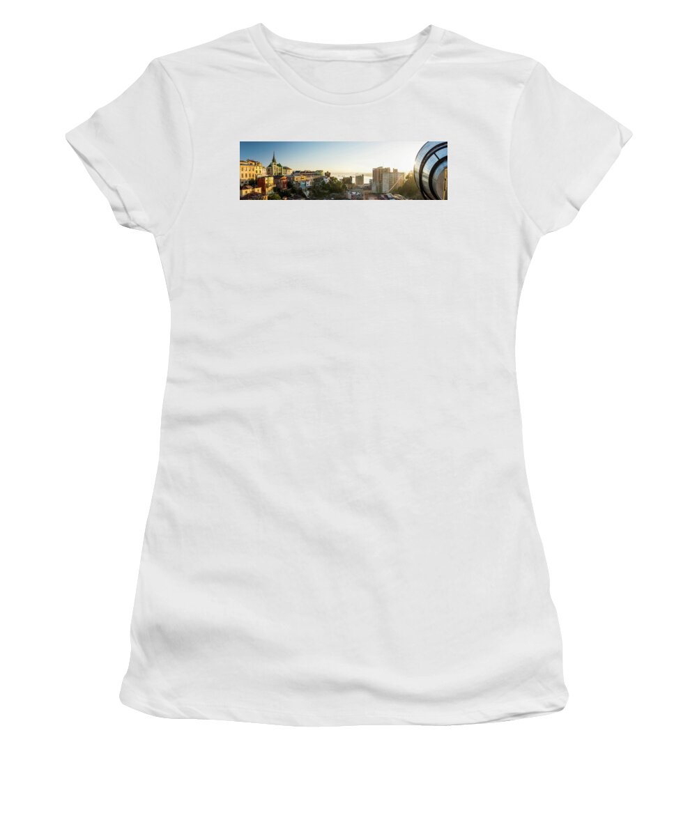 Photography Women's T-Shirt featuring the photograph View From Ascensor Reina Victoria #1 by Panoramic Images