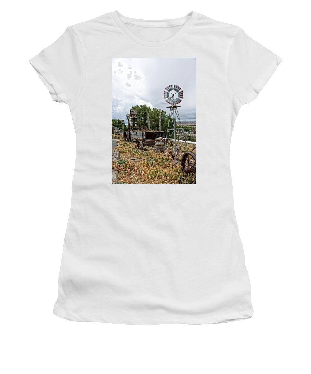 Melba Women's T-Shirt featuring the photograph Windmill #1 by Image Takers Photography LLC
