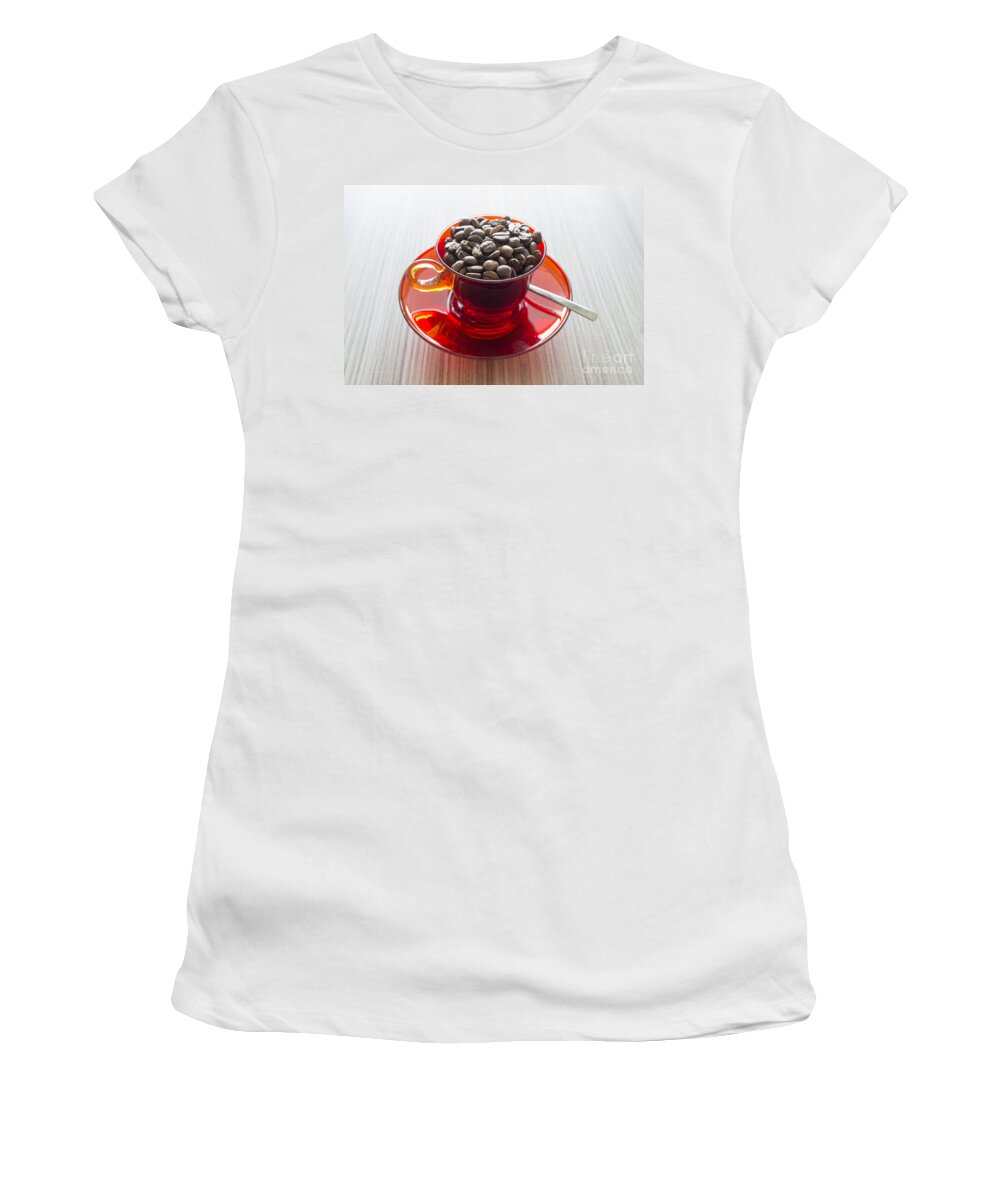 Cup Of Coffee Women's T-Shirt featuring the photograph Cup of coffee #10 by Mats Silvan