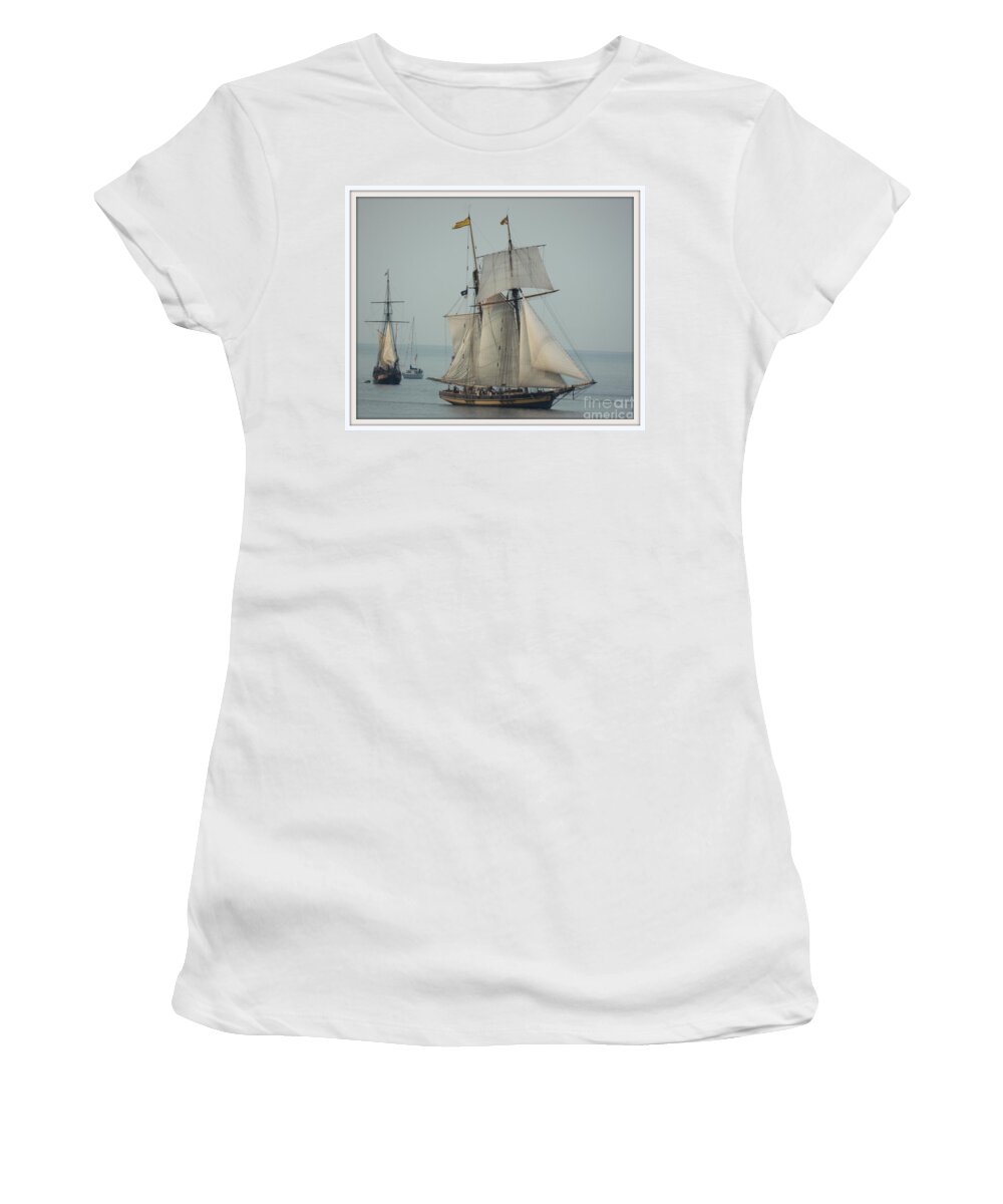 Transportation Women's T-Shirt featuring the photograph 1812 Pride of Baltimore II by Marcia Lee Jones