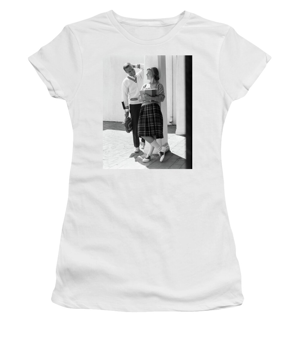 1950s 1960s College High School Aged Women's T-Shirt by Vintage